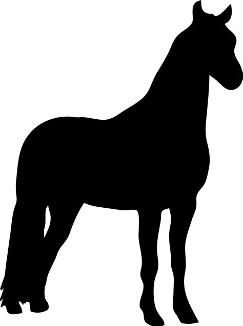 silhouette of beautiful standing horse | Scherenschnitt vorlagen tiere, Pferde silhouette, Tier ...