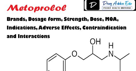 Metoprolol: Brands, Mechanism, Indications, Dose, Adverse Effects ...