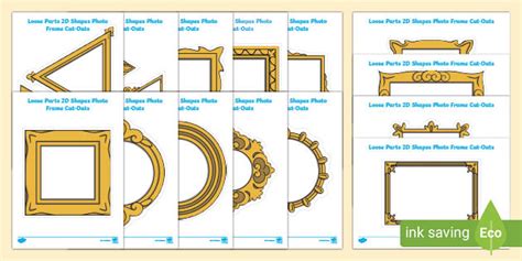 👉 Loose Parts 2D Shapes Photo Frame Cut-Outs