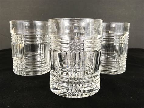 Lauren by Ralph Lauren Glen Plaid Double Old Fashioned Glasses (Set of ...