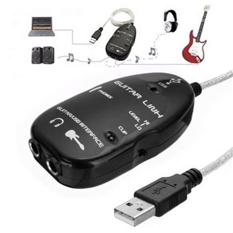 Hot Sale Guitar to USB Interface Link PC Audio Recording Adapter Cable ...