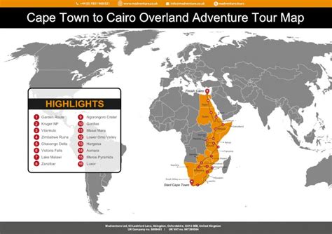 (PDF) Cape Town to Cairo-Overland-Adventure-Tour-Map2019 copy · 3 Vilankulo 4 Zimbabwe Ruins 5 ...