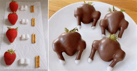 Here's How You Can Make Chocolate Turkeys Out of Strawberries For The Cutest Thanksgiving Dessert