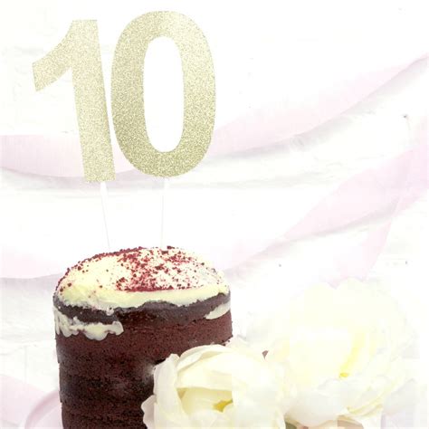 Glitter Number Cake Topper By Peach Blossom | notonthehighstreet.com