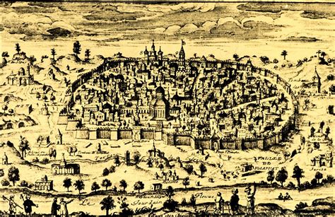 18th Century Map of the Holy City of Jerusalem