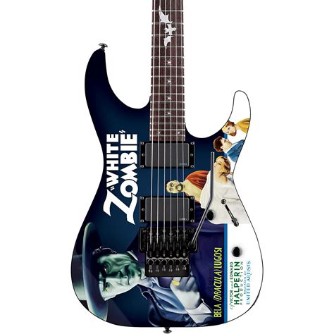 ESP LTD Kirk Hammett Signature White Zombie Electric Guitar Graphic | Guitar Center