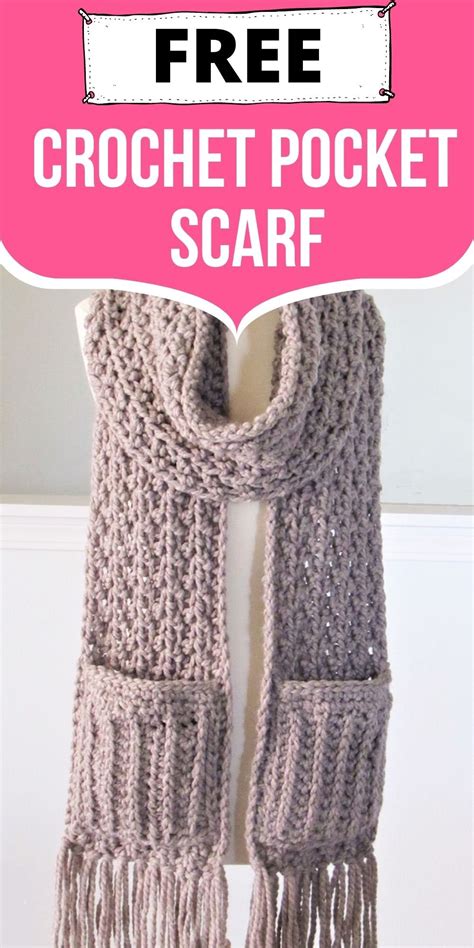 Chunky Crochet Pocket Scarf (Easy Texture) - Crochet Dreamz