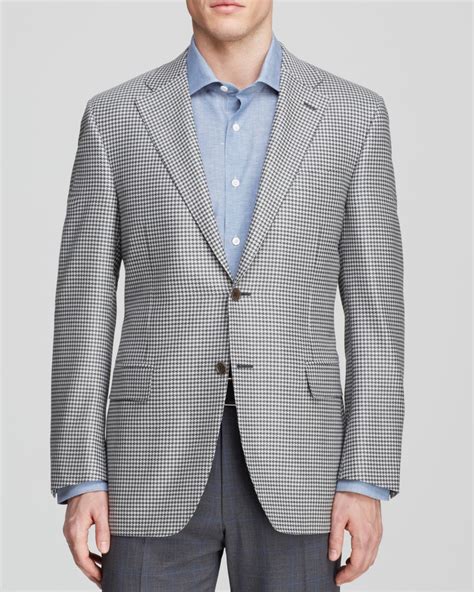 Canali Houndstooth Sport Coat - Classic Fit in Gray for Men | Lyst