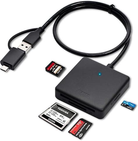 Memory Card Reader, BENFEI 4in1 USB USB-C to SD Micro SD MS CF Card Reader Adapter: Amazon.ca ...