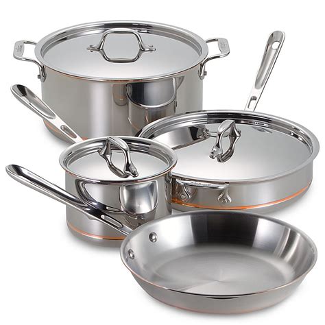 All-Clad Copper Core 7-Piece Cookware Set Stainless Steel | Cookware ...