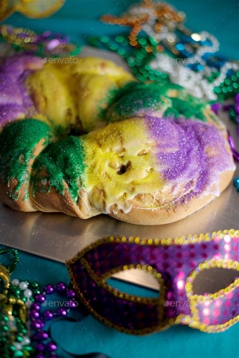 King cake for Mardi Gras Fat Tuesday Stock Photo by lynnebook | PhotoDune