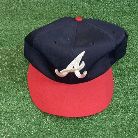 Vintage 90s MLB Atlanta Braves Snapback Hat Cap -... - Depop