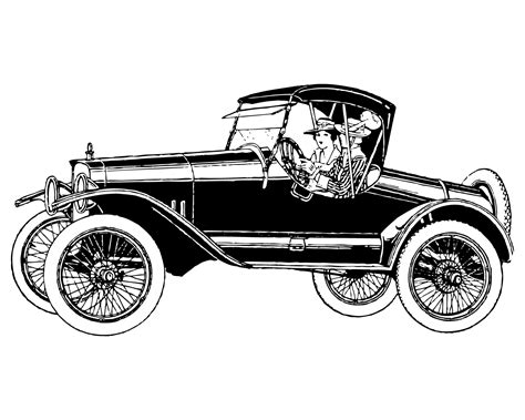 Free vintage clip art images: Vintage cars and coaches clip art