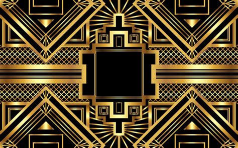 Golden vintage art deco background 10106885 Vector Art at Vecteezy