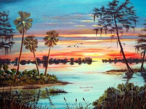 Florida Sunrise/Sunset Paintings With Relaxing Music - YouTube