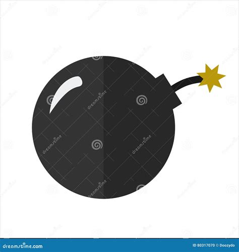 Cannon Ball Flat Icon Isolated Vector. Stock Vector - Illustration of icon, ball: 80317070