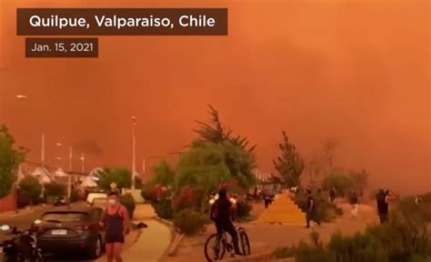 Apocalyptic fires in Chile turn sky red in videos and pictures - Strange Sounds