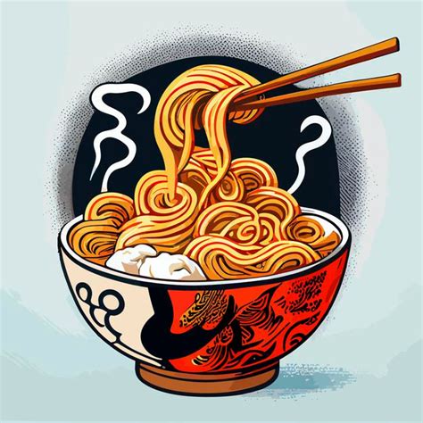 Premium Vector | Illustration of delicious ramen noodles in a bowl | Noodle art, Noodles, Ramen