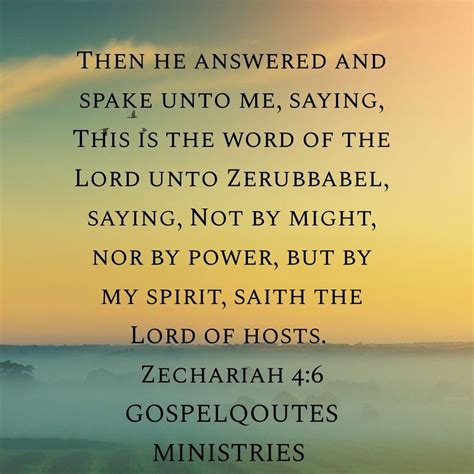 ZECHARIAH 4:6‭ KJV | Kjv, Zechariah 4 6, Gospel quotes