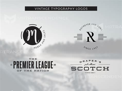 Vintage Typography Logo by Mrtranscendence on Dribbble