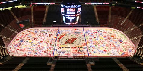 Devils fans create painted mosaic on Pru Center ice (PHOTOS) | NJ.com