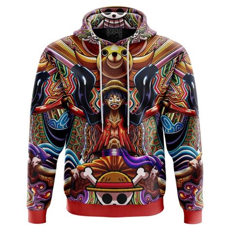 Trippy Monkey D. Luffy One Piece Hoodie - One Piece Store