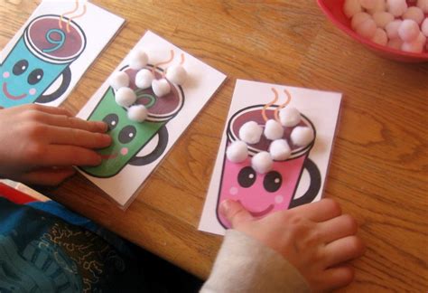 Marshmallow Math! Place correct number of marshmallows on each mug. Counting Activities ...