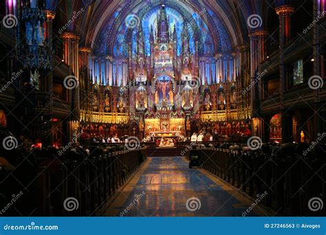 Religious Event in Notre Dame Basilica Montreal Editorial Stock Photo ...