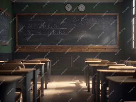 Premium AI Image | In the empty classroom back to school background