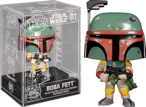 Funko Exclusive Pop! Star Wars Die-Cast Boba Fett- Regular Version Limited Edition (Presentation ...