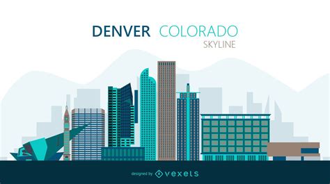 Denver Skyline Illustration Vector Download