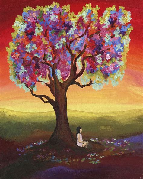 Mindfulness Art, Uplifting Art, New Age Art, Tree Art - Etsy | Painting ...