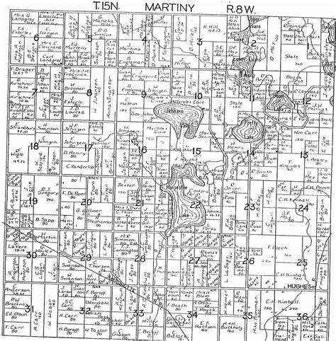 1918 Martiny Township, Mecosta County, Michigan Plat Map