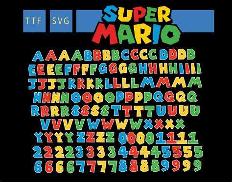 Super Mario Bros Clipart Cricut Font Svg File For Cricut And Tutorials | Images and Photos finder