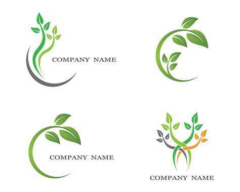 Ecology Plant Logo Set 1213077 Vector Art at Vecteezy