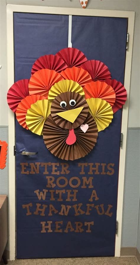 50+ Best DIY Fall Classroom Door Ideas | Thanksgiving door decorations ...