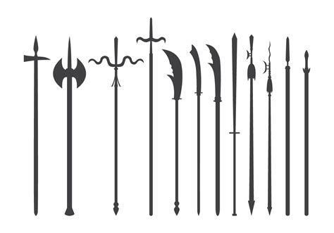 Pike and Long Range Melee Weapon Vector - Download Free Vector Art, Stock Graphics & Images