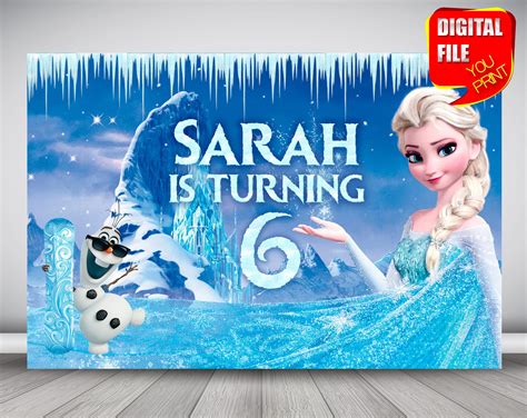 Frozen Backdrop Banner Frozen Birthday Party Frozen Party - Etsy Singapore