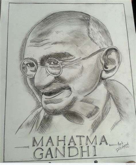 Mahatma Gandhi Pencil Sketch, Drawing, Realistic Art | iletisim.akdeniz ...