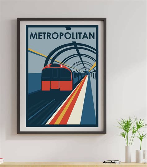 Metropolitan Line London Underground Tube Vintage Train Art - Etsy UK