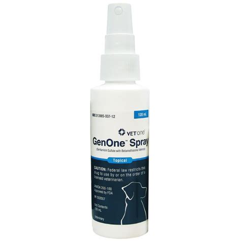 GenOne Topical Spray (Gentamicin/Betamethasone) | Allivet