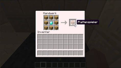 Minecraft Plattenspieler Craften - YouTube