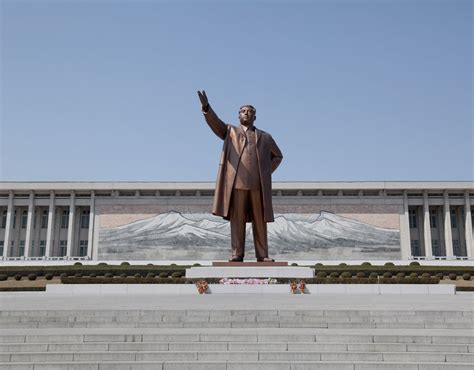 The Immortal Statue of Kim Il Sung monument in the capital Pyongyang ...