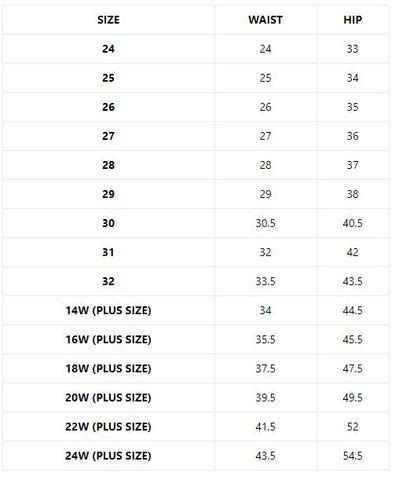 12+ Judy Blue Size Chart - ZeinabHussan