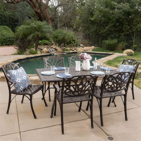 Alfresco Aluminum 7 Piece Patio Dining Set - Walmart.com - Walmart.com