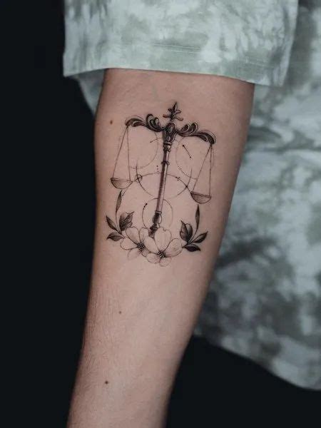 Libra Forearm Tattoo | Scale tattoo, Libra tattoo, Libra scale tattoo