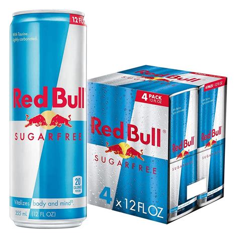 Red Bull Sugar Free Energy Drink 4PK of 12oz Cans | Garden Grocer