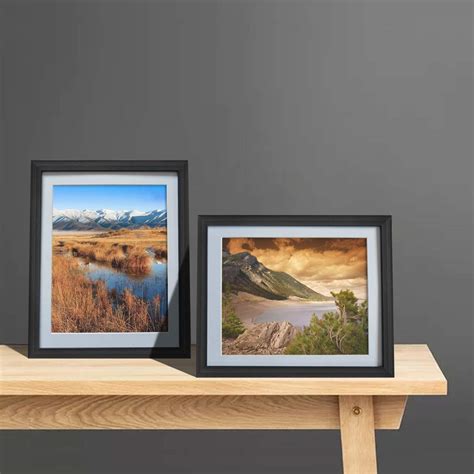 Buy Giftgarden 8x10 Picture Frame Black with Mat, 9.4x11.7 Outer Frames ...