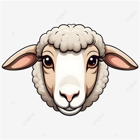 Cartoon Sheep Face Clipart Design, Sheep Clipart, Cartoon Clipart, Face Clipart PNG Transparent ...