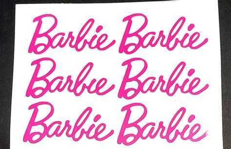 24 Barbie Inspired Word Vinyl Stickers Barbie Vinyl Decals | Etsy